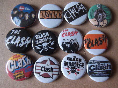 BUZZCOCKS THE ADICTS Button Badges Punk Pins Orgasm Addict Smart Alex Lot  of 9